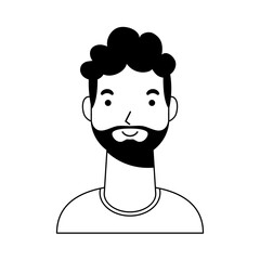 young man with beard avatar character