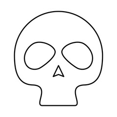halloween head skull line style icon