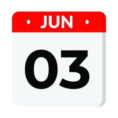 03 June calendar icon