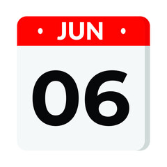 06 June calendar icon