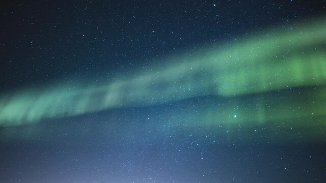 Aurora Milky Way Galaxy Time Lapse In Spring Sky 04