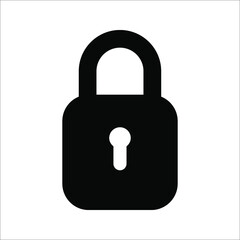 The lock icon on white background