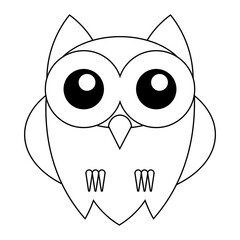 Simple illustration of owl icon Concept for Halloween day