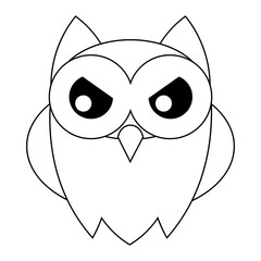 Simple illustration of owl icon Concept for Halloween day