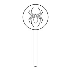 Simple illustration of sweet candy on a stick for halloween day