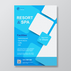 Travel Flyer Design Template, Resort and Spa Brochure