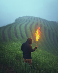 Man on fire