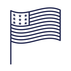 usa flag line style icon vector design