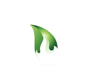 Fototapeta na wymiar Natural fire logo design template