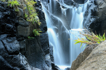 Hidden waterfall in the hinterland of ujungkulon