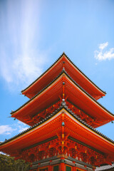 Obraz premium Kiyomizu dera in kyoto, Historic buildings Japan