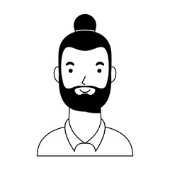 young man with beard avatar character