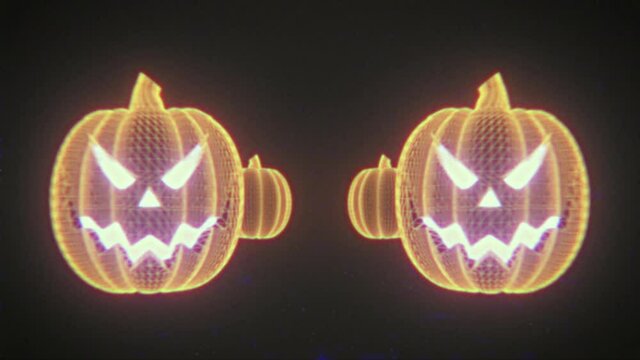 Vaporwave Pumpkin Background Loop