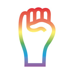 hand fist degradient style icon