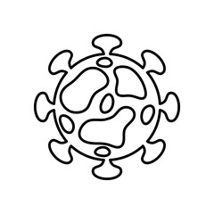 coronavirus virus icon, line style