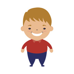 happy little boy avatar character