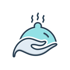 Color illustration icon for nourish