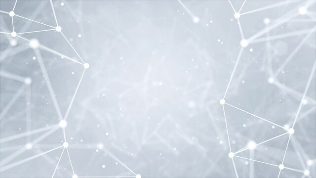 Global network connection. Abstract geometric Loop background presentation connecting dots and lines. Digital technology and communication concept. Medical, Medicine, Science, Technology, Chemistry