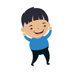 happy little boy avatar character