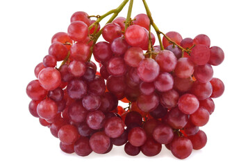 Red grape isolated on white background.