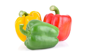 Fresh sweet pepper isolated on white background