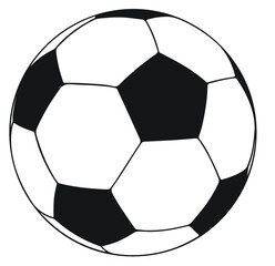 Realistic angle soccer ball. Accurately curved edges on the sphere. 