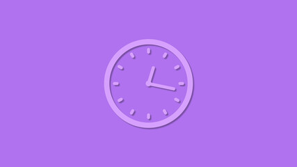 Amazing purple color counting down clock icon, New clock isolated