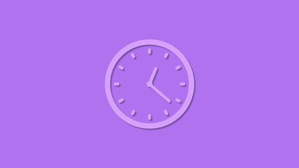 Clock icon with trick,12 hours purple color counting down clock icon