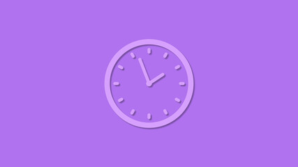 Clock icon with trick,12 hours purple color counting down clock icon