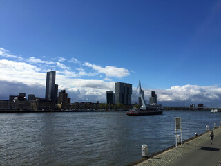 The Port of Rotterdam, seaport in Europe, in Rotterdam Holland Netherlands