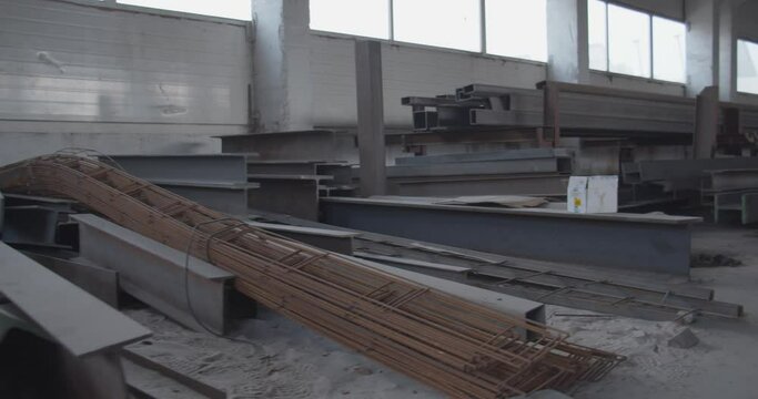 Video of scrap metal in a factory type location
