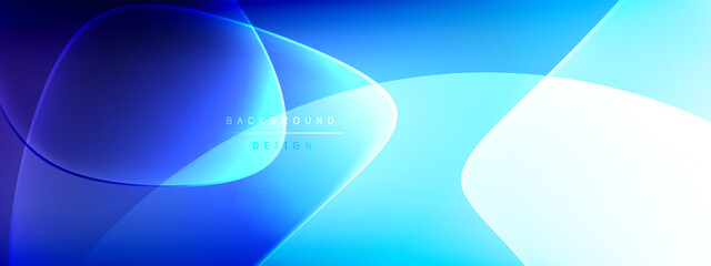 Vector abstract background - liquid bubble shapes on fluid gradient with shadows and light effects. Shiny design template for text