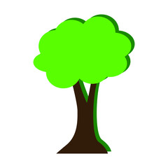 Sign of a green tree, take care of nature, vector