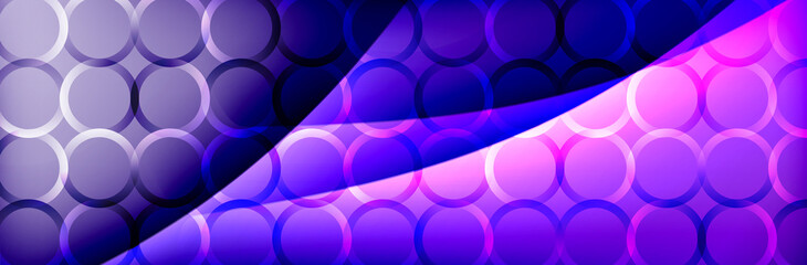 Fluid gradient neon color waves, vector abstract background