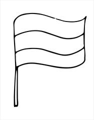 Flag,Vector illustration,hand drawn. Design october fest,