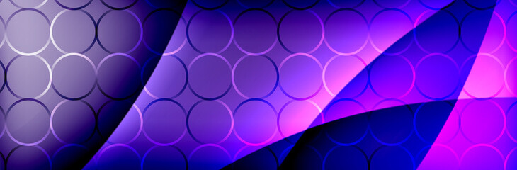 Fluid gradient neon color waves, vector abstract background