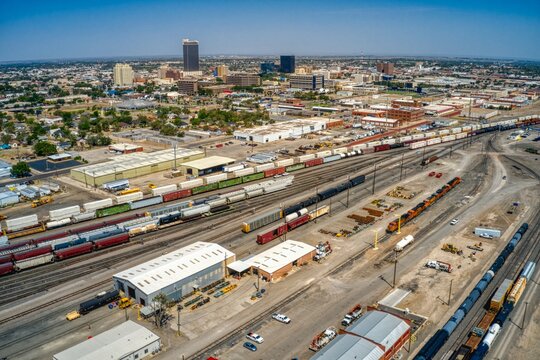 Aerial View Of Downtown Amarillo, Texas In Summer