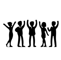 silhouettes of people