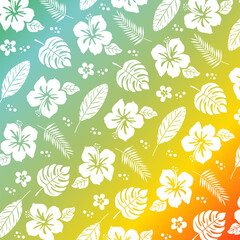 ハイビスカスのハワイアンパターン © kinoco