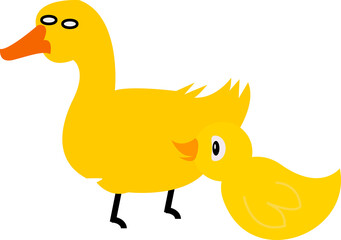 Cute Duck vector design illustration