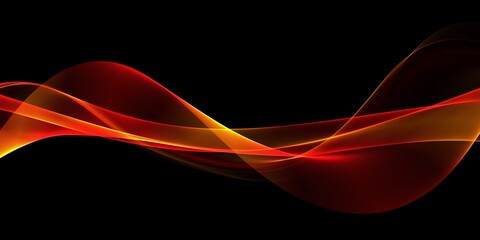 Abstract smooth color wave . Curve flow red motion illustration
