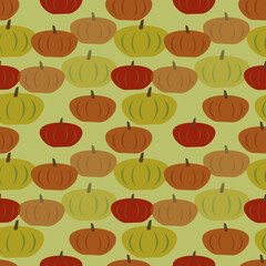 Colourfull pupkins seamless pattern.perrfect for textile,wrapping paper,scrapbooking,Hallowen wallpaper background.