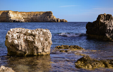 coast of Crimea. Sea and rocks. 