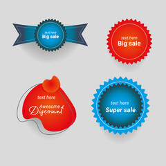 ribbon design for web and print vector template