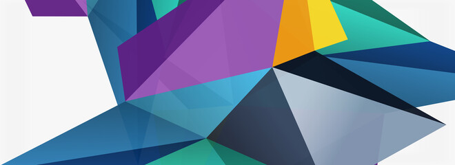 3d mosaic abstract backgrounds, low poly shape geometric design