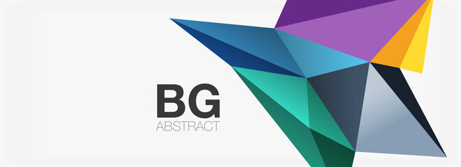 3d mosaic abstract backgrounds, low poly shape geometric design