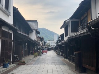 the view of old town inTakehara in Japan