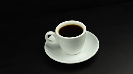 Coffee on black background