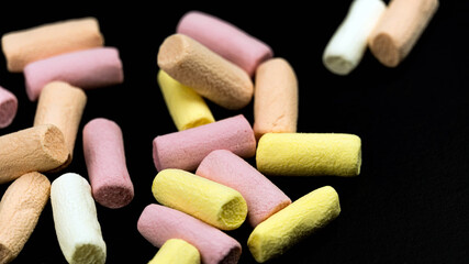 Multicolored little marshmallows