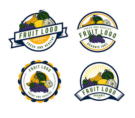 fruit logo template design